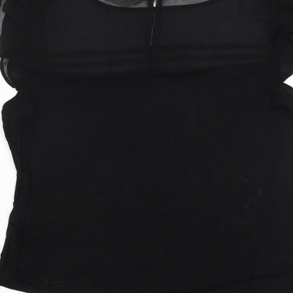 Womens UK Size M H&M Black Basic Blouse