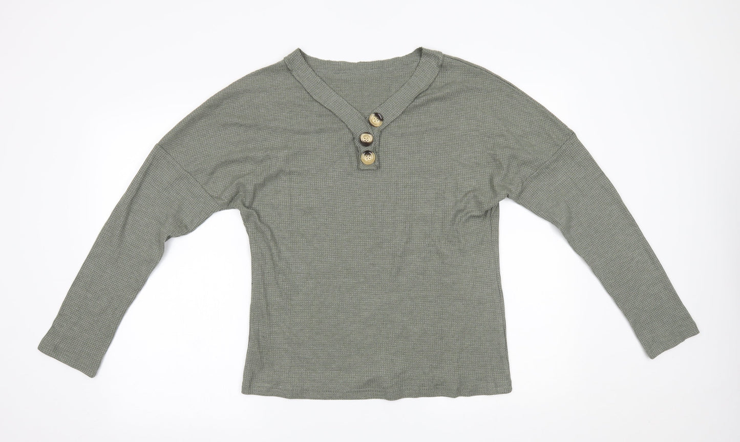 SheIn Womens Green   Basic Blouse Size L