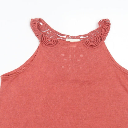 Womens UK Size S H&M Red Basic Tank