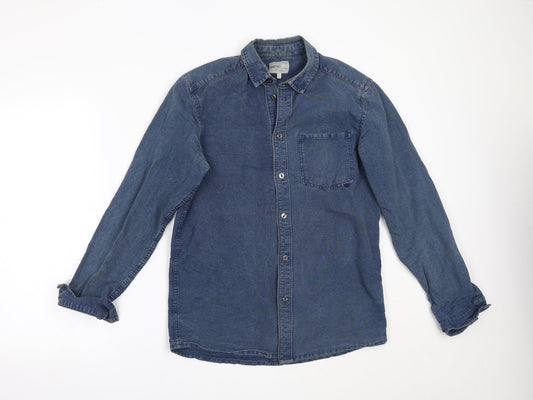 Wezc Mens Blue    Button-Up Size S