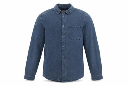 Mens UK Size S Wezc Blue  Button-Up Long Sleeve Casual Shirt
