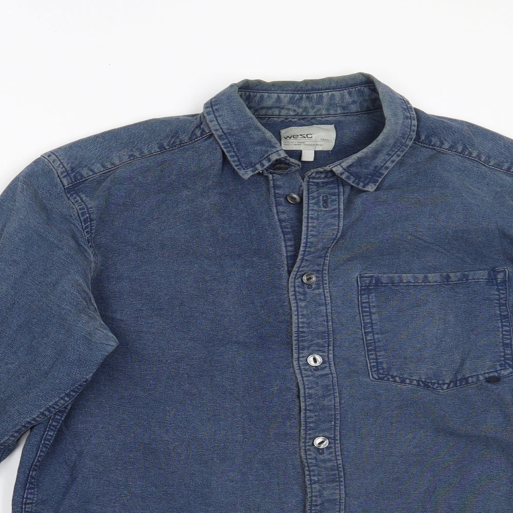 Wezc Mens Blue    Button-Up Size S