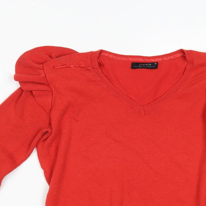 Papaya Womens Red   Basic Blouse Size 10