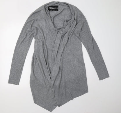 Primark Womens Grey  Knit Cardigan Jumper Size 12