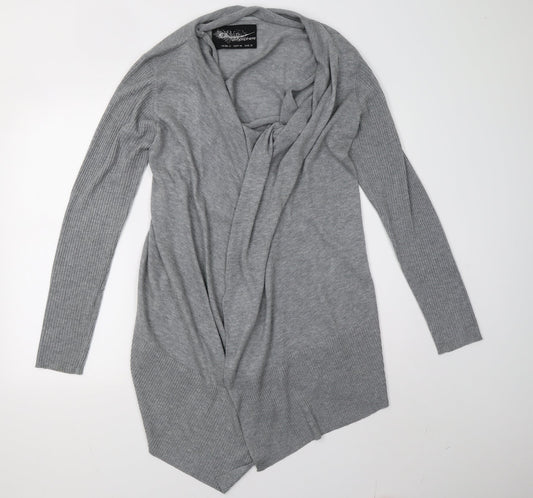 Primark Womens Grey  Knit Cardigan Jumper Size 12