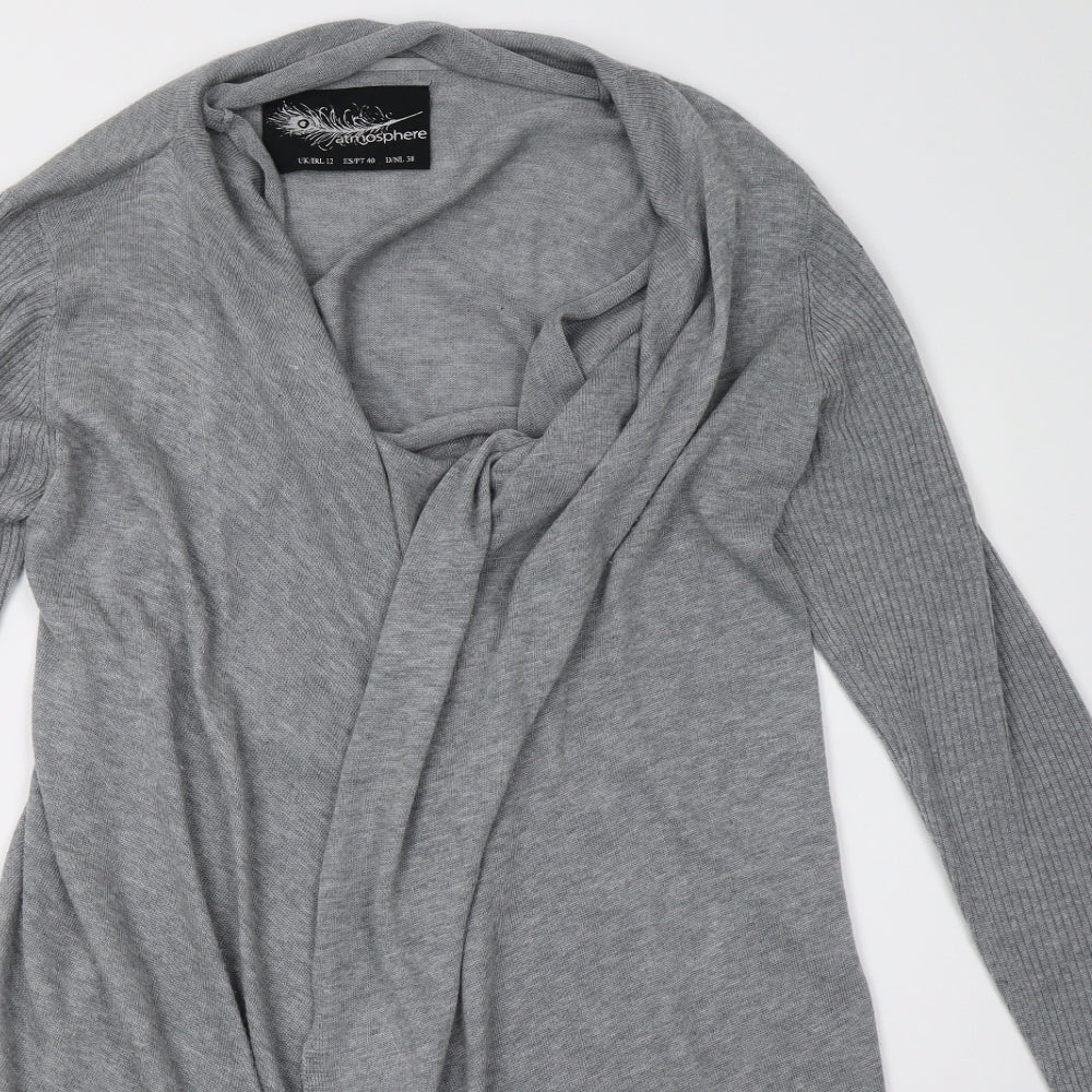 Primark Womens Grey  Knit Cardigan Jumper Size 12