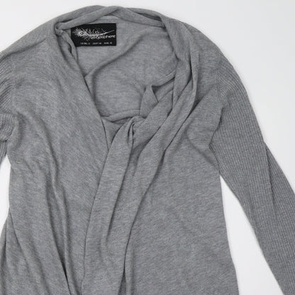 Primark Womens Grey  Knit Cardigan Jumper Size 12