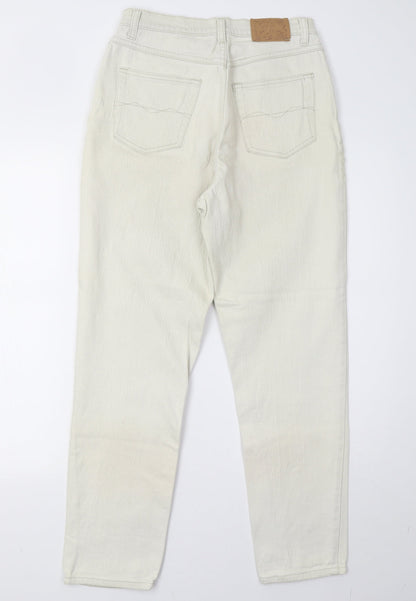 Fleur Bleue Womens Beige  Denim Straight Jeans Size 10 L29 in