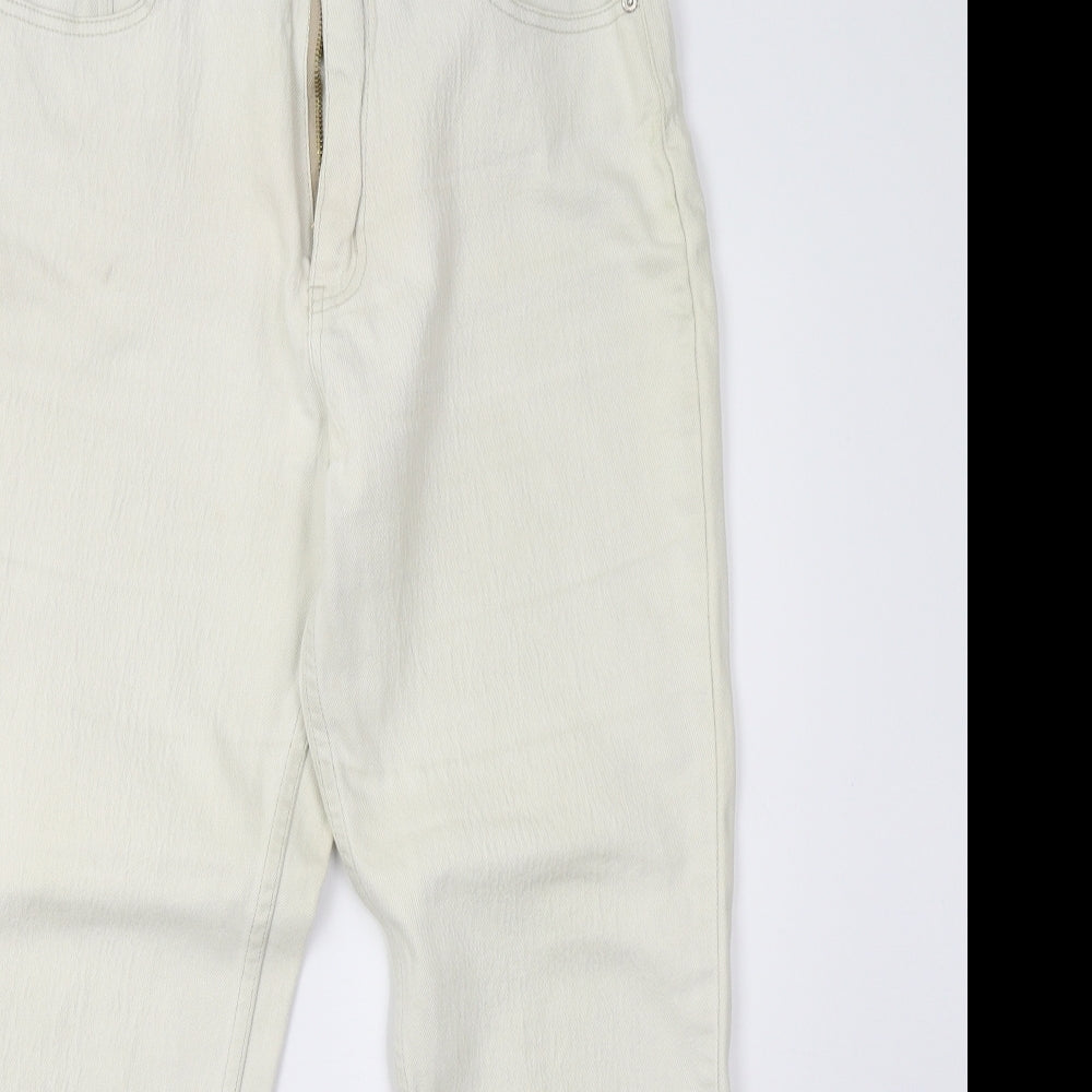 Fleur Bleue Womens Beige  Denim Straight Jeans Size 10 L29 in
