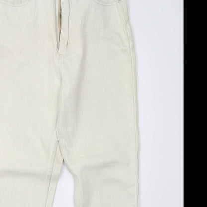 Fleur Bleue Womens Beige  Denim Straight Jeans Size 10 L29 in