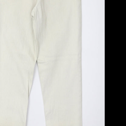 Fleur Bleue Womens Beige  Denim Straight Jeans Size 10 L29 in