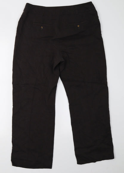 cc Womens Brown   Trousers  Size 14 L30 in