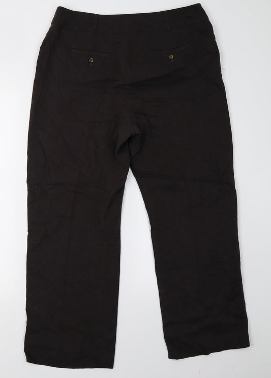 cc Womens Brown   Trousers  Size 14 L30 in