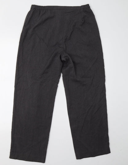 Poppy Womens Grey   Trousers  Size 14 L29 in