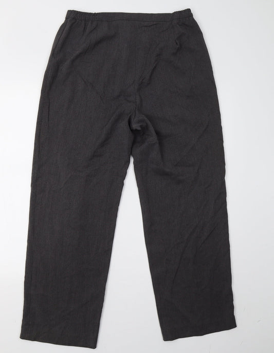 Poppy Womens Grey   Trousers  Size 14 L29 in