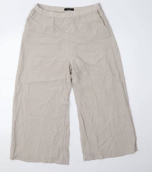 Womens UK Size 14 VILA Regular Fit  Beige Trousers