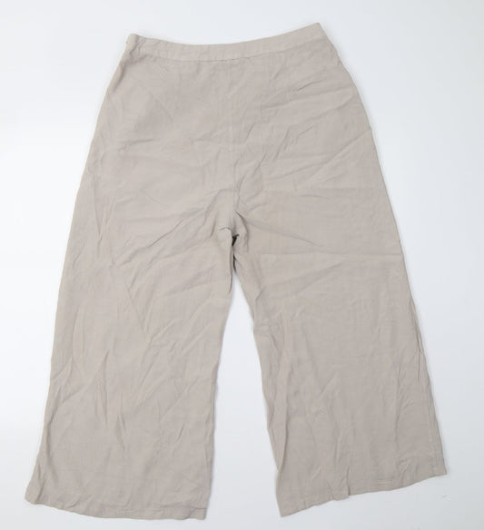 Womens UK Size 14 VILA Regular Fit  Beige Trousers