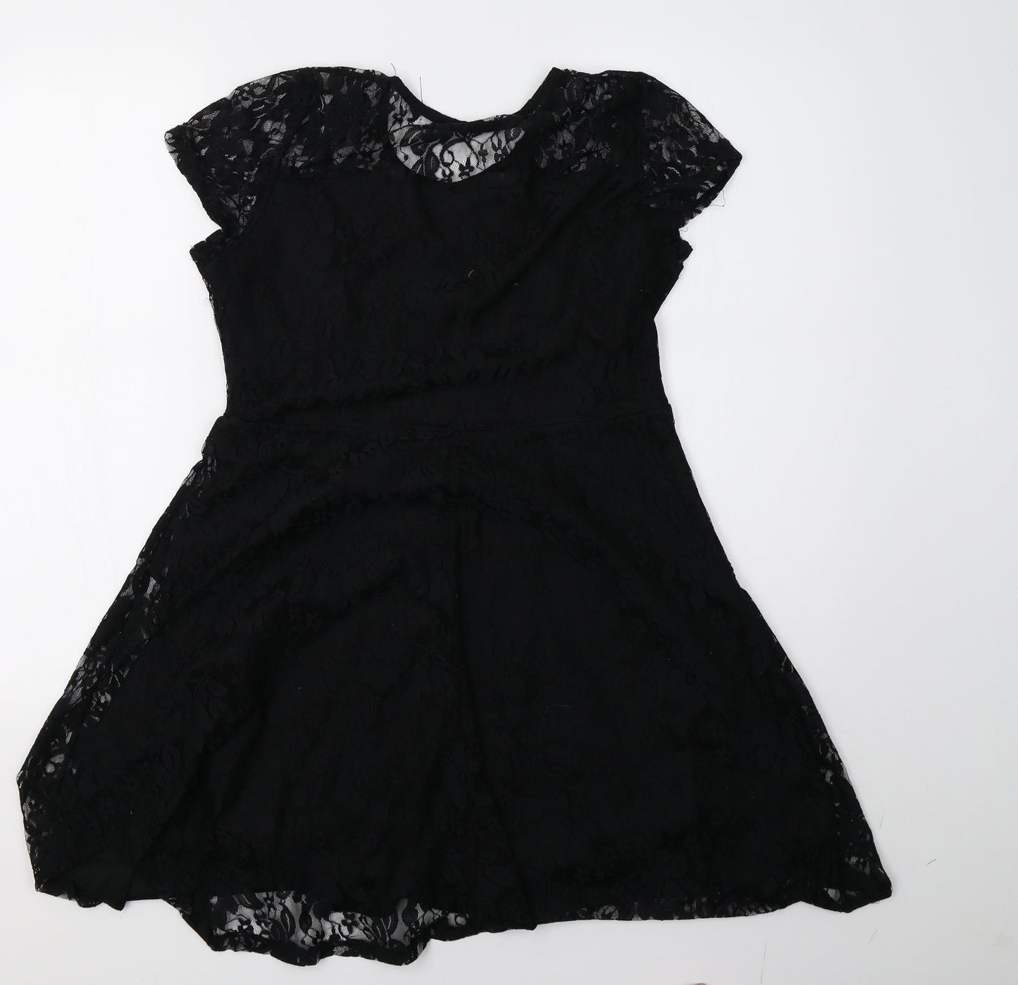 measoul Womens Black  Lace A-Line  Size 10