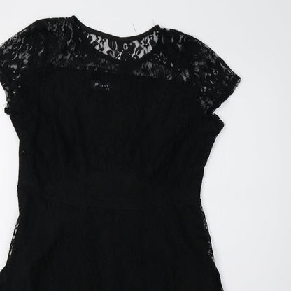measoul Womens Black  Lace A-Line  Size 10