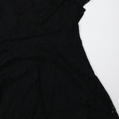 measoul Womens Black  Lace A-Line  Size 10