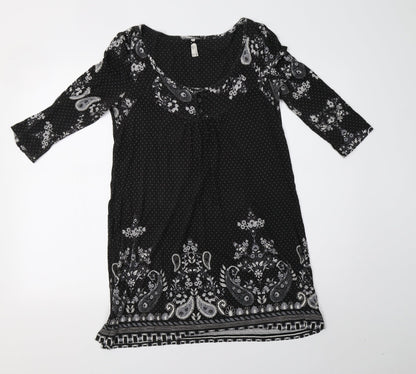 NEXT Womens Grey Polka Dot  A-Line  Size 10