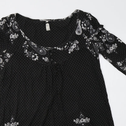 NEXT Womens Grey Polka Dot  A-Line  Size 10