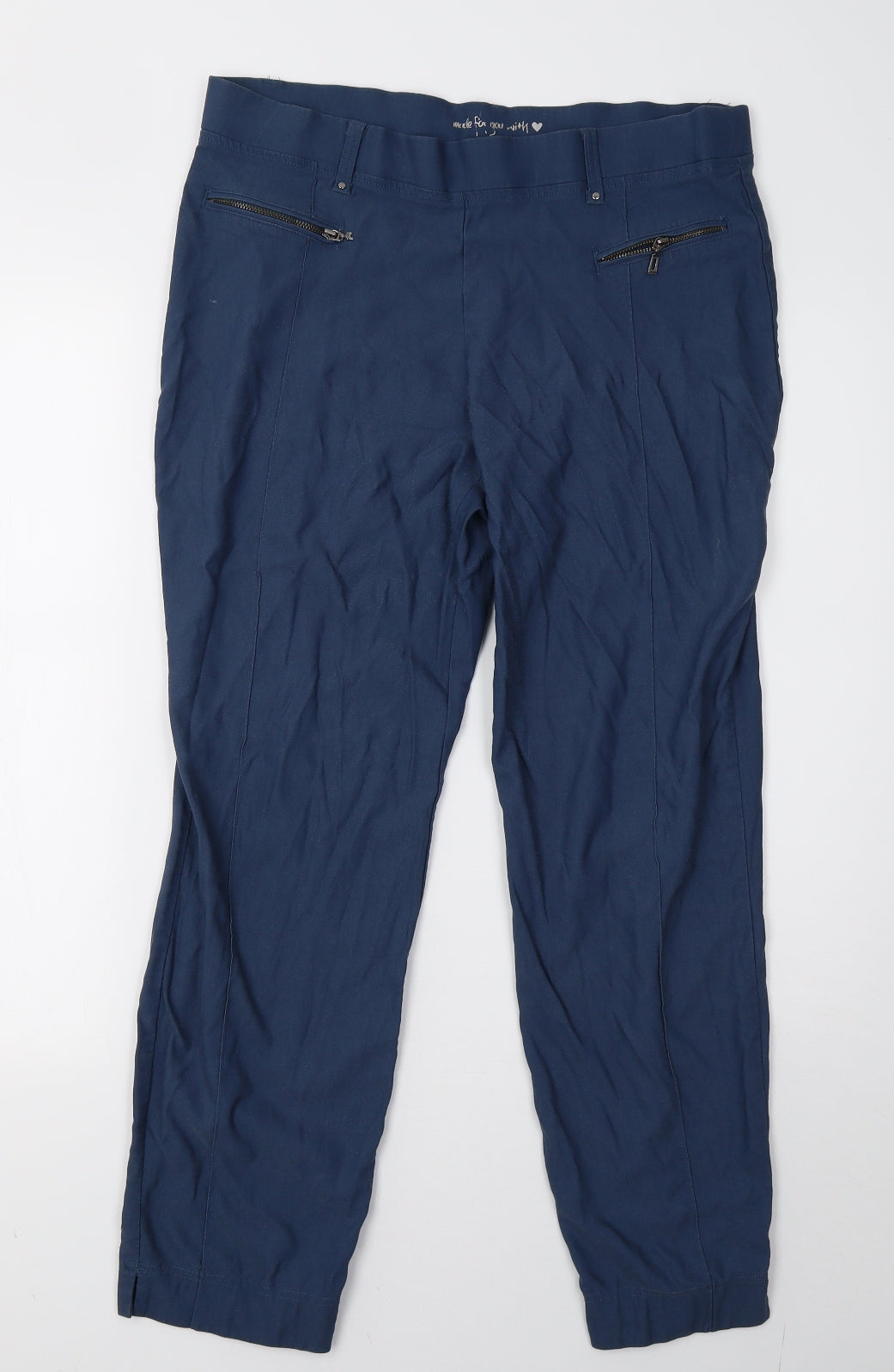Womens UK Size 14 canda Regular Fit  Blue Trousers