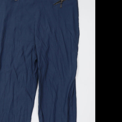 Womens UK Size 14 canda Regular Fit  Blue Trousers