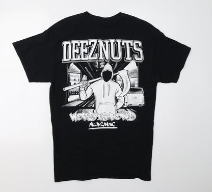 Mens UK Size M Gildan Black  T-Shirt