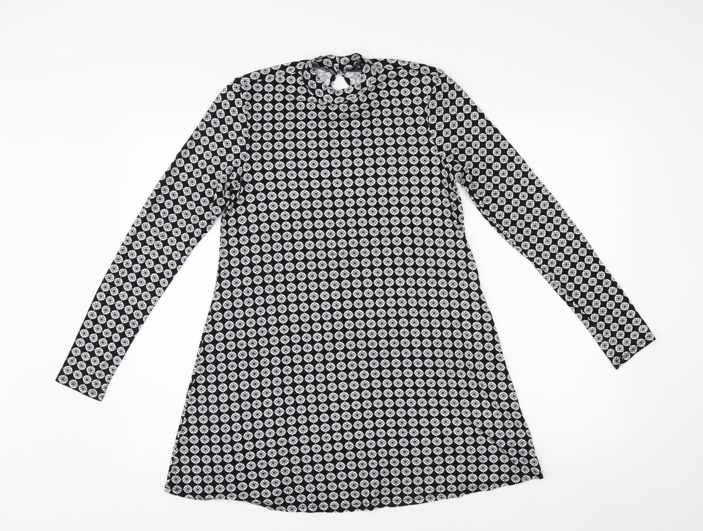 Womens UK Size 10 Dorothy Perkins Black Tunic Blouse