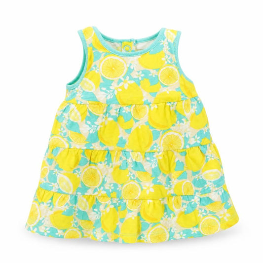 H&M Baby Green   Fit & Flare  Size 3-6 Months  - Lemon Print