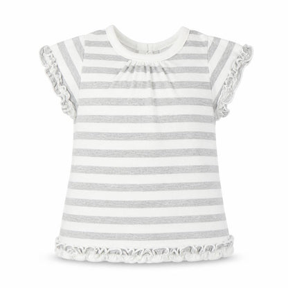 F&F Baby Grey Striped  Basic T-Shirt Size 0-3 Months