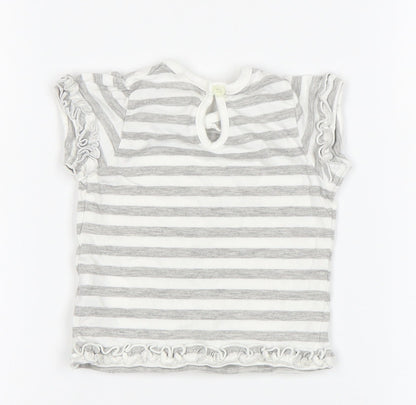 F&F Baby Grey Striped  Basic T-Shirt Size 0-3 Months