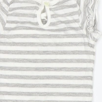F&F Baby Grey Striped  Basic T-Shirt Size 0-3 Months