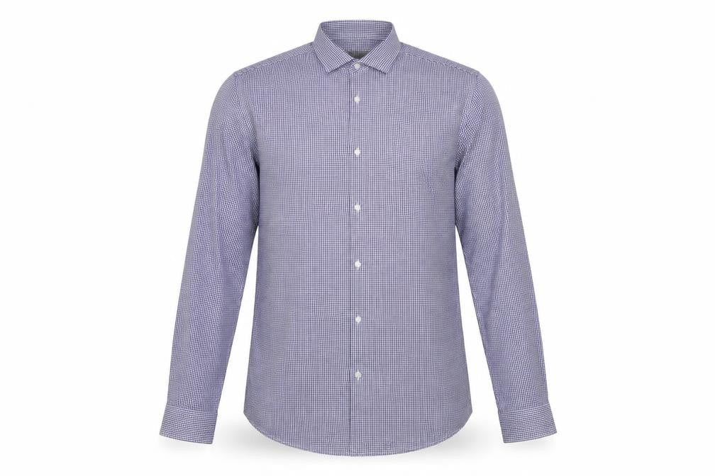 Mens UK Size 15.5 Primark Blue  Button-Up Long Sleeve Casual Shirt