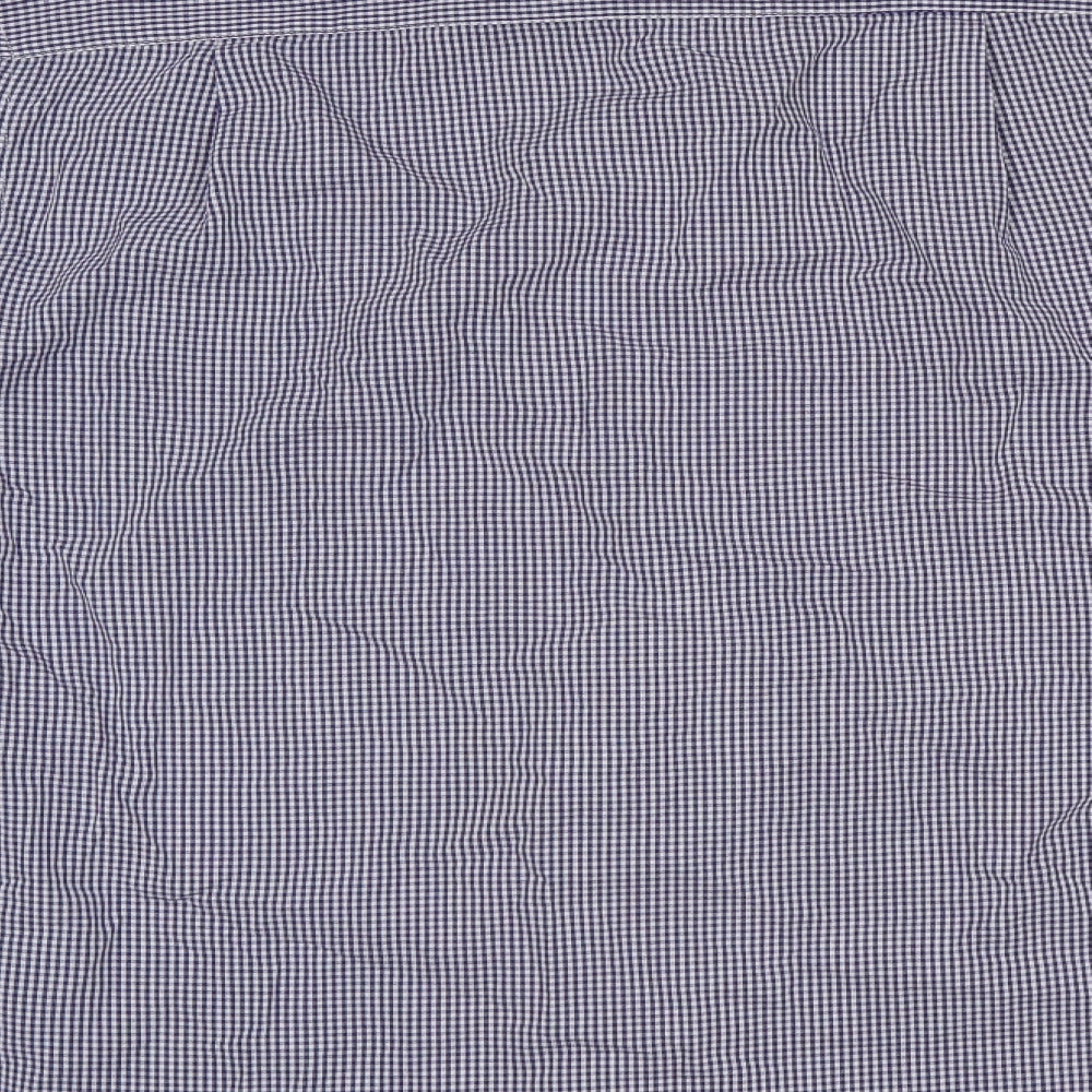 Primark Mens Blue Check   Button-Up Size 15.5