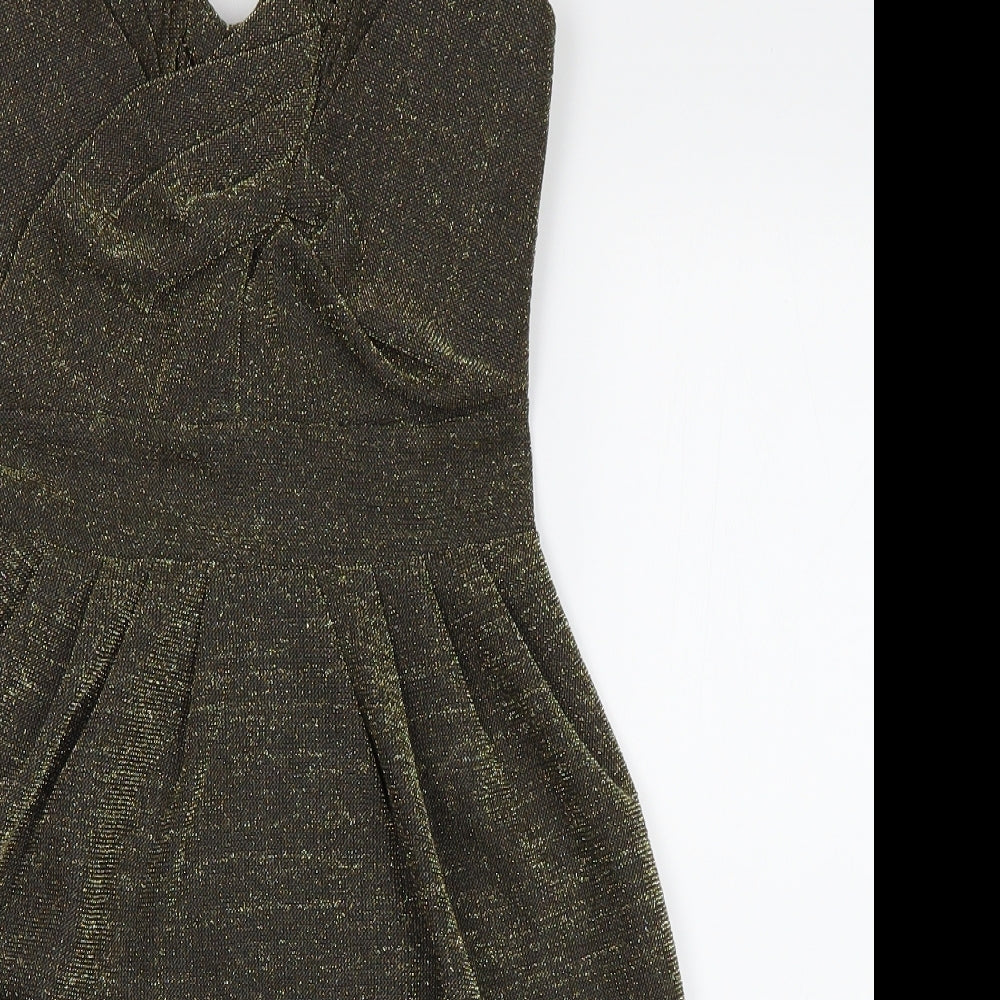 HB&M Womens Gold   Bodycon  Size 6