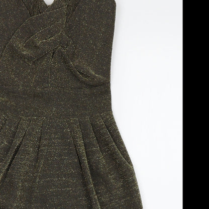 HB&M Womens Gold   Bodycon  Size 6
