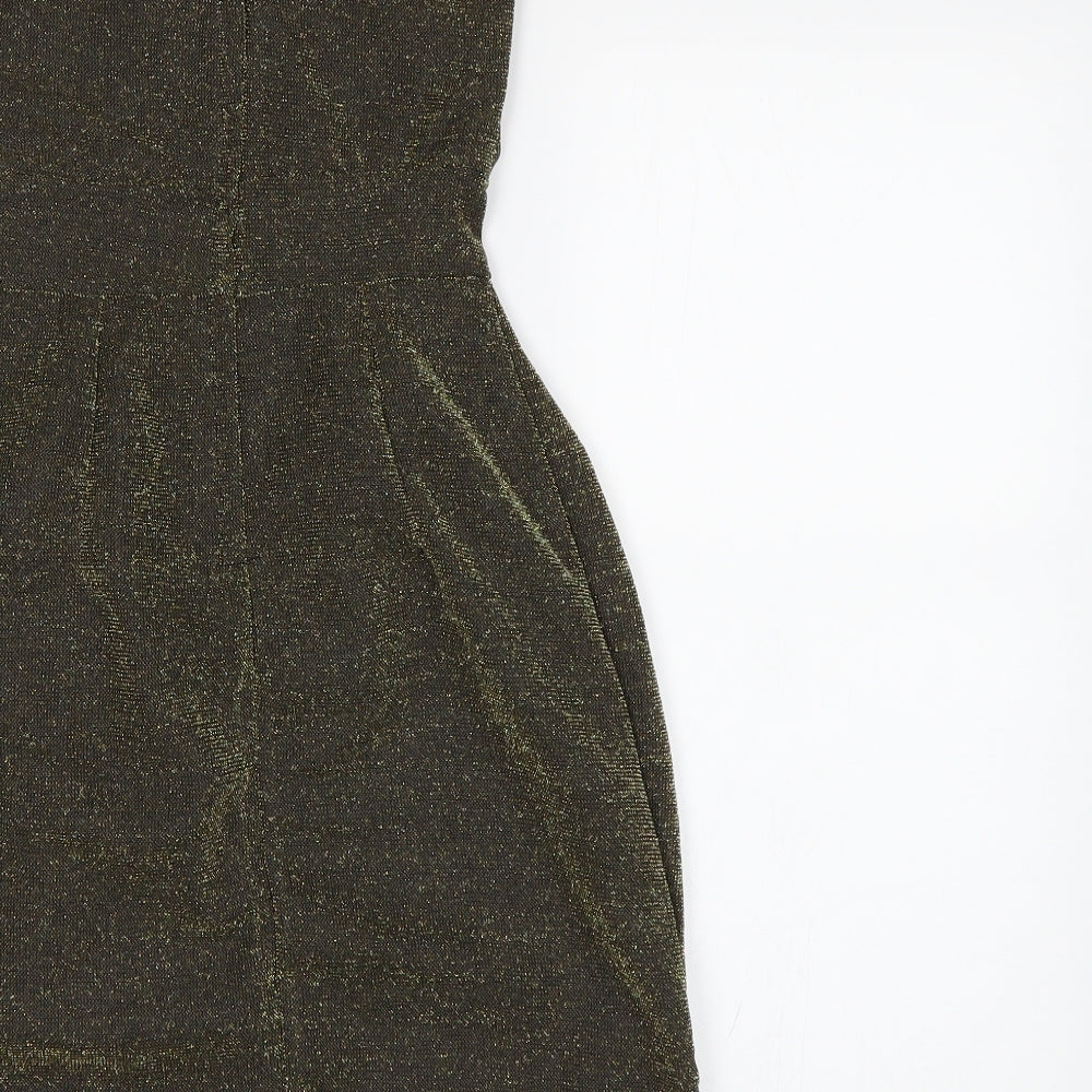 HB&M Womens Gold   Bodycon  Size 6