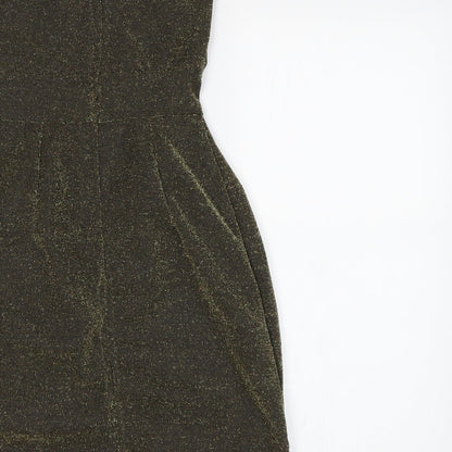 HB&M Womens Gold   Bodycon  Size 6