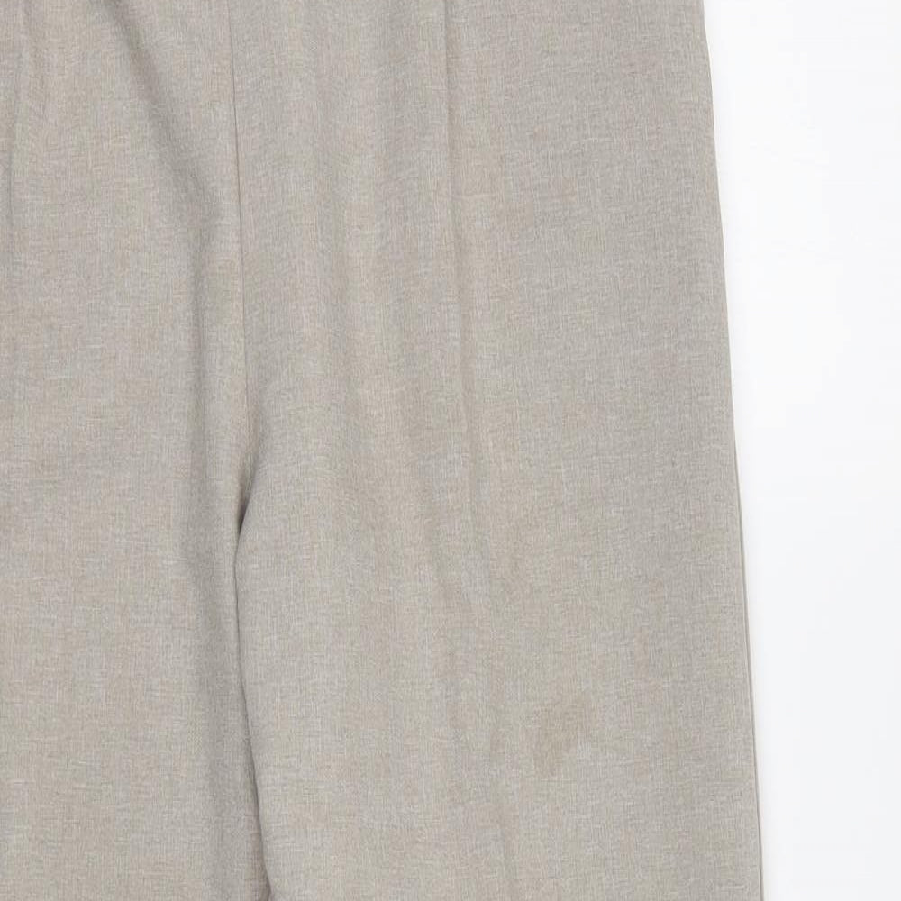 Womens UK Size 14 Preworn Regular Fit  Beige Trousers