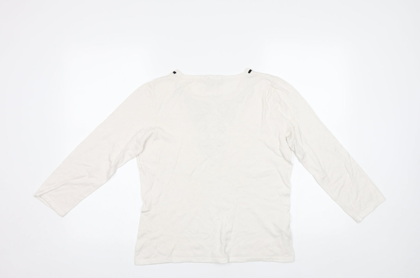 CC Womens White   Pullover Jumper Size M  - Embelished Neckline