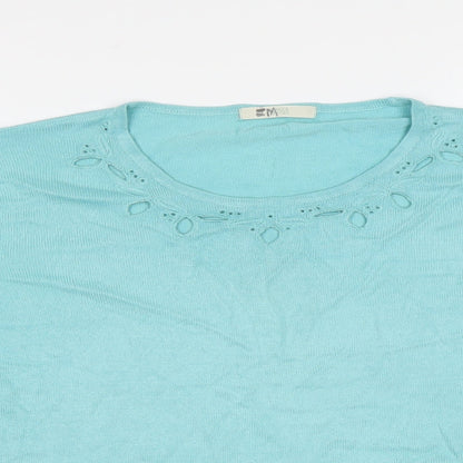 Womens UK Size 14 M&S Green Pullover Jumper