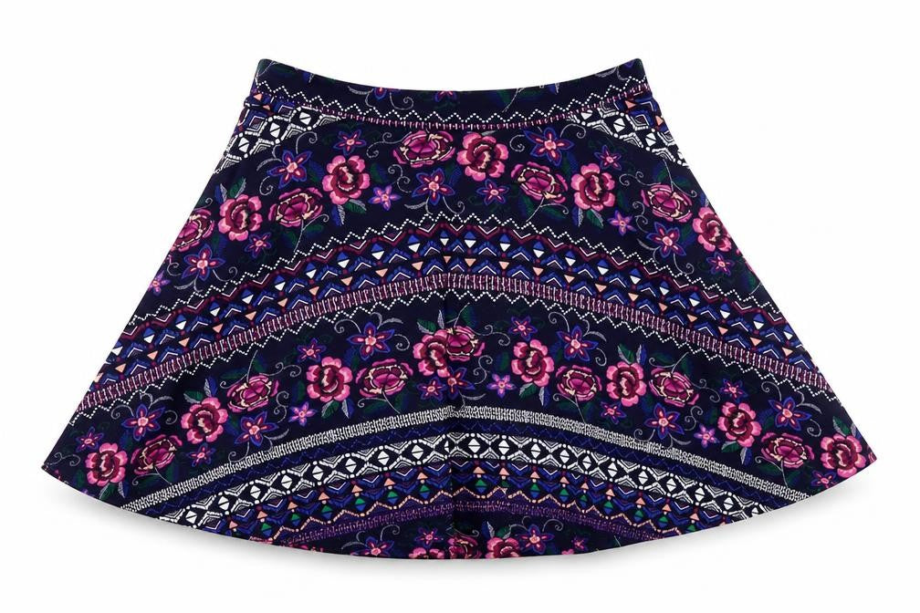 Primark Girls Beige Floral  Flare Skirt Size 11-12 Years