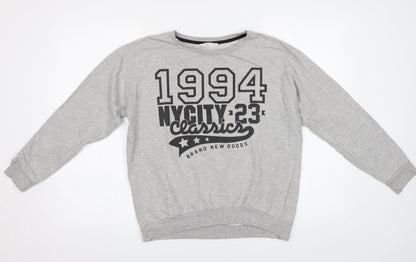 Lefties Womens Grey   Pullover Sweatshirt Size L  - NYC