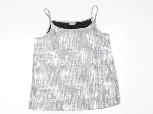 Fransa Womens Silver   Camisole Tank Size L