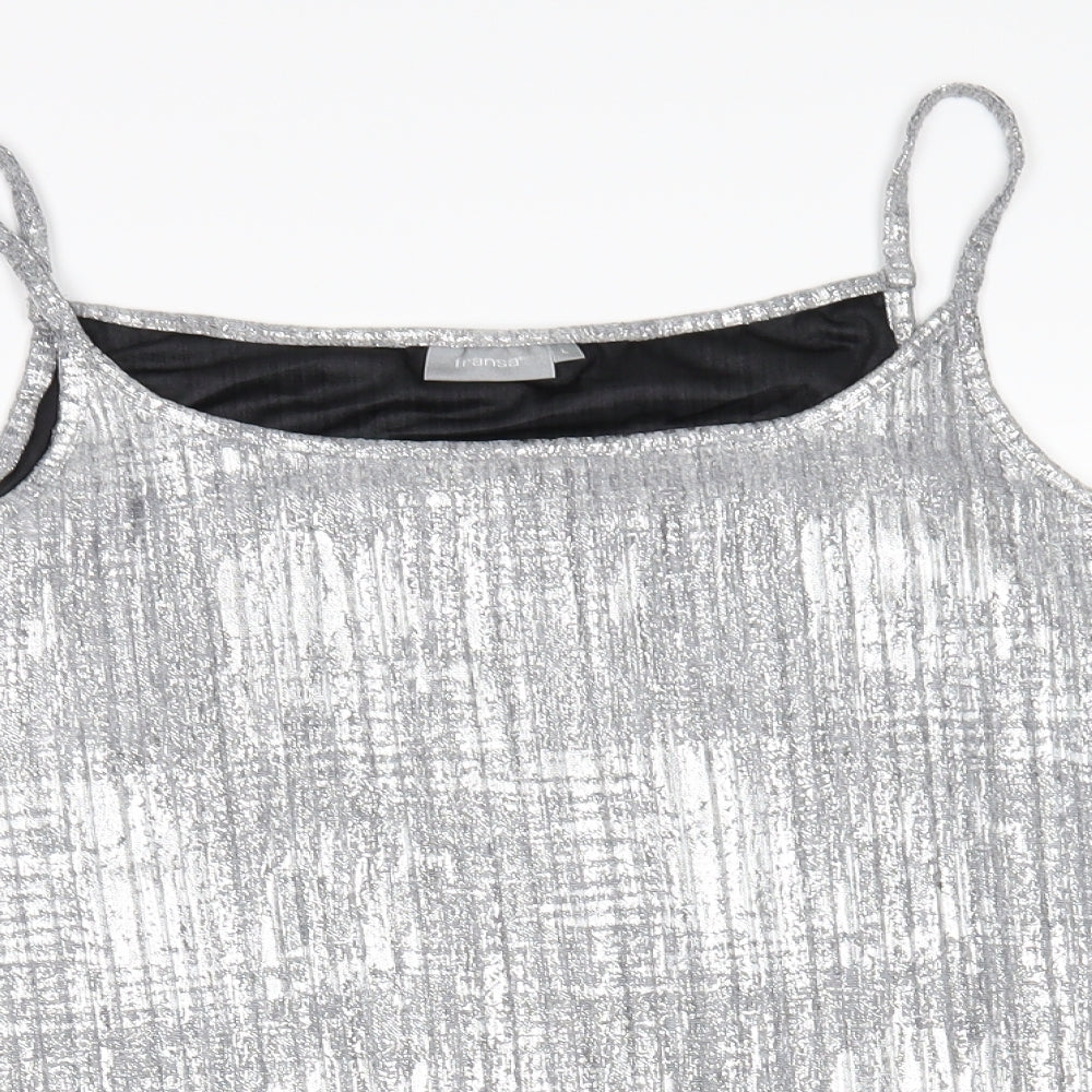 Womens UK Size L Fransa Silver Camisole Tank