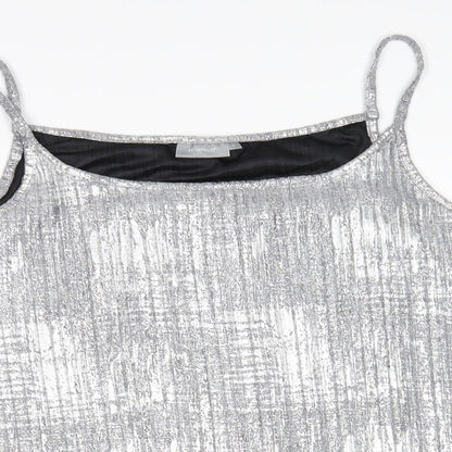 Womens UK Size L Fransa Silver Camisole Tank