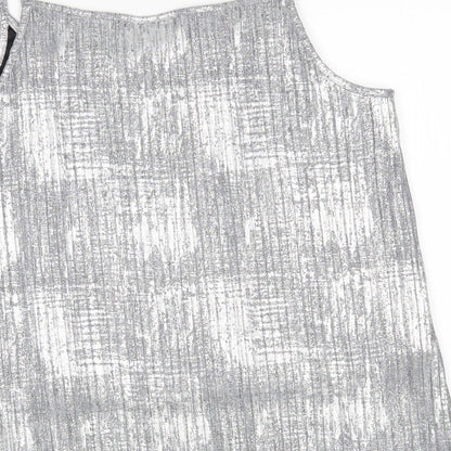 Womens UK Size L Fransa Silver Camisole Tank