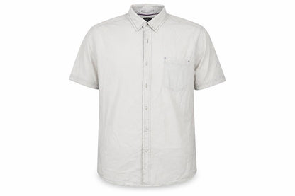 Mens UK Size XL Drill Clothing Grey  Button-Up Short Sleeve Casual Shirt